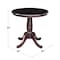 International Concepts Round 30 in Round Top Pedestal Table, 28.9 inH, Rich Mocha, 30 W, 30 L, 28.9 in H, Wood, Rich Mocha K15-30RT - alternate 2